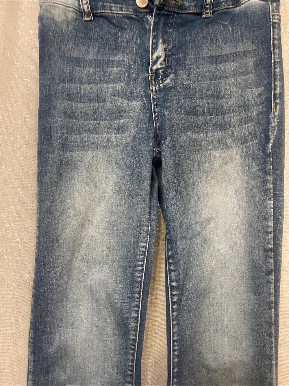 Almost Famous Medium Blue High-Rise Flare Jeans